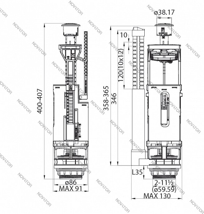 Iddis F012400-01K, 2 режима, нижний подвод