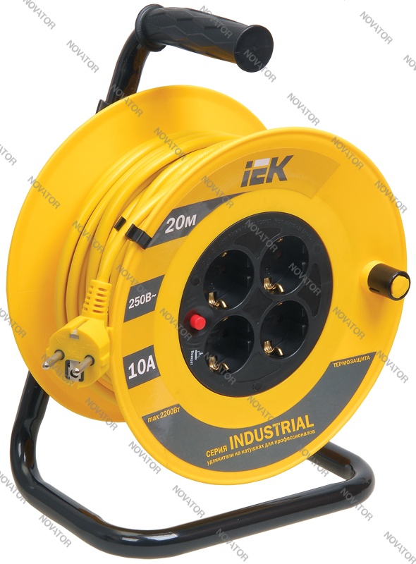 IEK УК20 с т/з 4 места 2Р+РЕ/20м 3х1,0 мм2 "industrial"