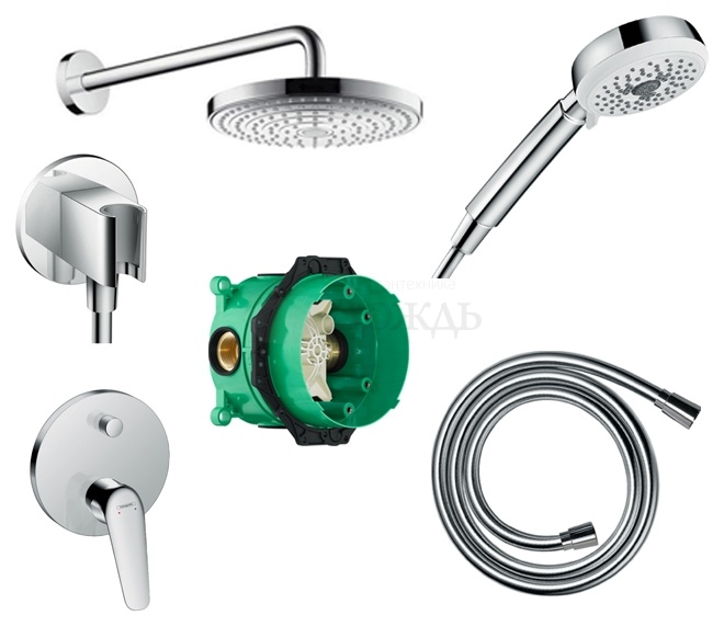 Hansgrohe Raindance Select 01800180, 71045000, белый/хром купить за 71 838 руб. Купить Hansgrohe Raindance Select 01800180, 71045000, белый/хром в интернет-магазине Дождь