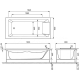 180х80 см Jacob Delafon Sofa E60516RU-00, каркас E6D083RU-00, панель E6D084RU-00