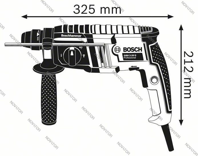 Bosch GBH 2-20 D, 650 Вт