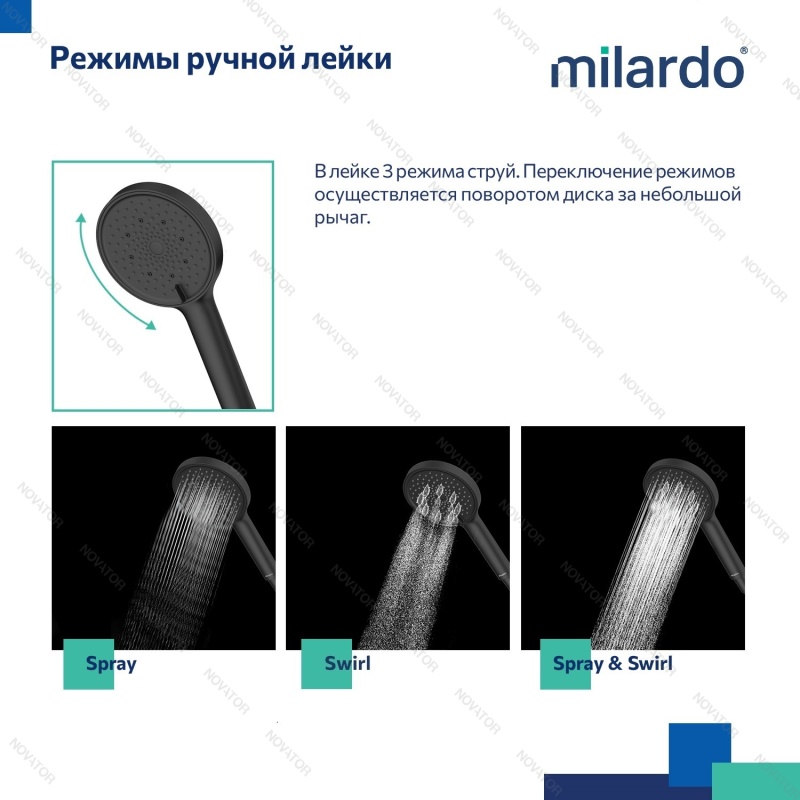Milardo Ideal SPA ILSBLTHM89, черный матовый