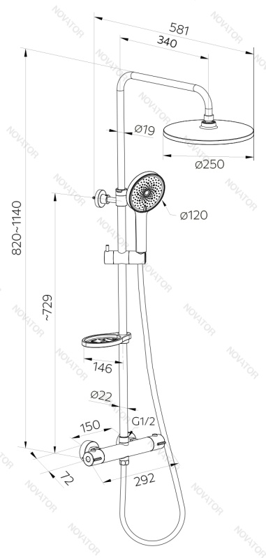 Milardo Ideal SPA ILSBLTHM89, черный матовый