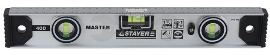 Купить Stayer 3470-150 уровень "Master" рельс, двутавровый, 3ампулы, 150см в интернет-магазине Тепловоз