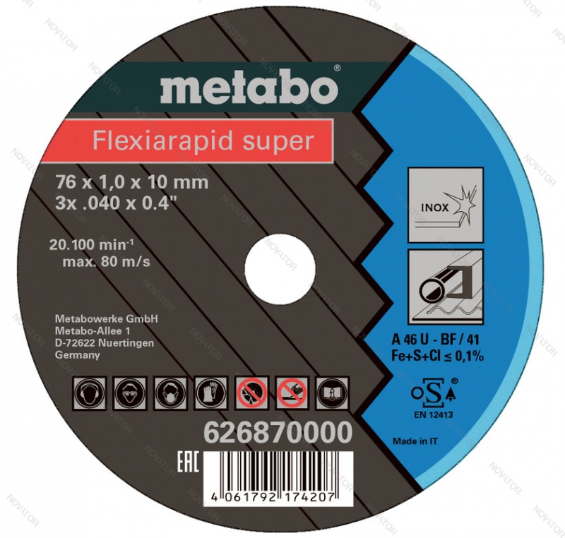 Metabo Flexiarapid S арт 626870000, 76х1,0 мм
