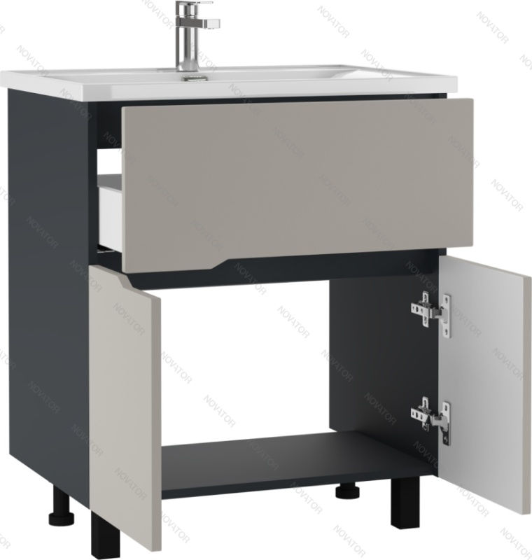 Домино Karat Нова 70 DN2607T, 67 см, серый тауп