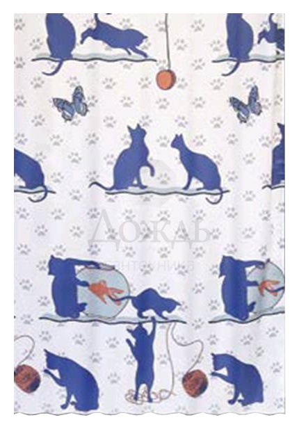Bath Plus Cat And Fish 21237/0-P, 180х200см купить за 1 120 руб. Купить Bath Plus Cat And Fish 21237/0-P, 180х200см в интернет-магазине Дождь