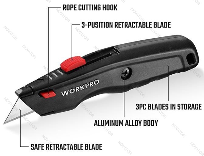 Workpro WP212008 , 158 мм, 3 лезвия