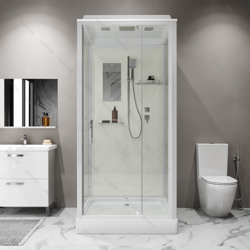 Niagara Standart 90х90 см, ST90/15Q, прозрачное стекло, белый профиль, низкий поддон