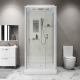 Niagara Standart 90х90 см, ST90/15Q, прозрачное стекло, белый профиль, низкий поддон