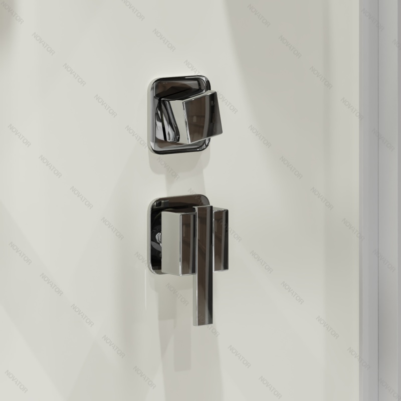 Niagara Standart 90х90 см, ST90/15Q, прозрачное стекло, белый профиль, низкий поддон