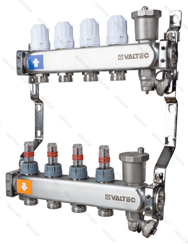 Valtec VT 579 Emnx, 1"х7-выходов 3/4 евроконус, нержавеющая сталь