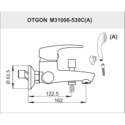 Смеситель для ванны с душевым гарнитуром Otgon Delis M31006-530CА