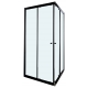 Galletta 90х90 см, 310 90Q-W-BT-01, прозрачное стекло, профиль черный, без поддона