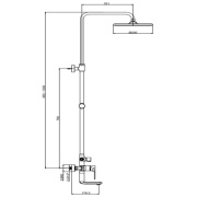 Душевая система со смесителем для ванны Otgon Cozy M92571-236C
