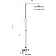 Душевая система со смесителем для ванны Otgon M92570-235H, черный