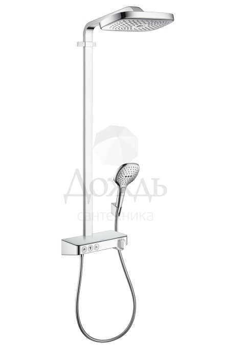 Hansgrohe Raindance Select Push 300x190 3jet Showerpipe 27127400, хром/белый купить за 174 708 руб. Купить Hansgrohe Raindance Select Push 300x190 3jet Showerpipe 27127400, хром/белый в интернет-магазине Дождь