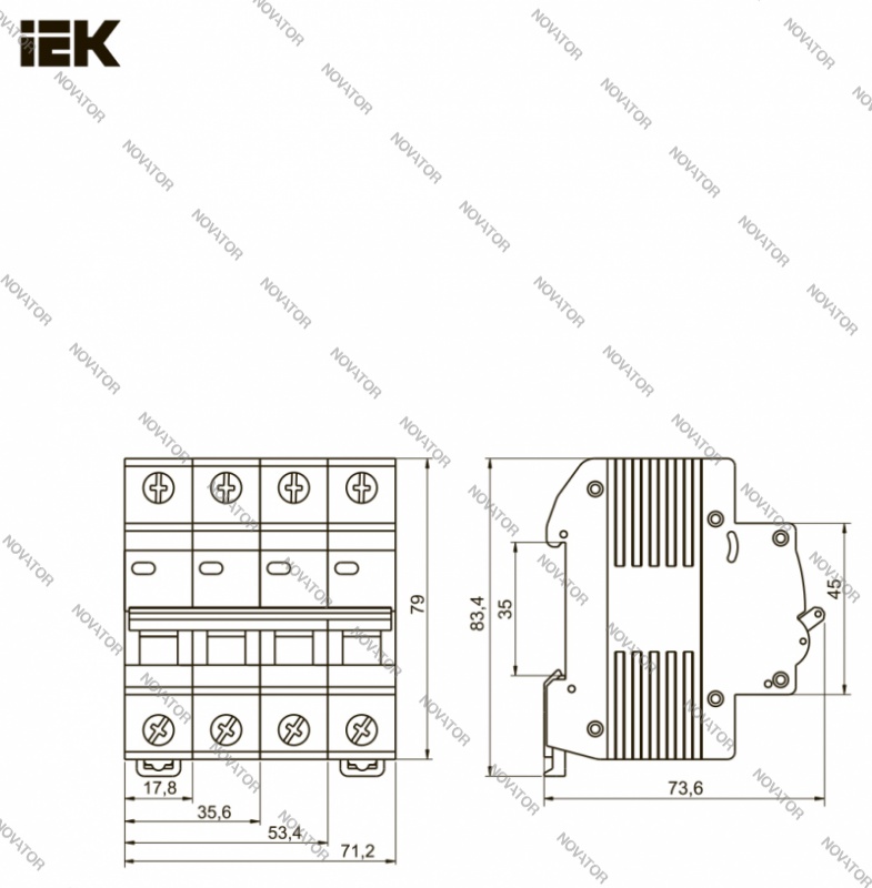 IEK ВА47-29 1п 10А х-ка С 4,5кА MVA20-1-010-С