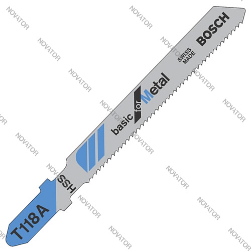 Bosch T118А BIM HSS, 67 мм, 5 шт., для эл. лобзика