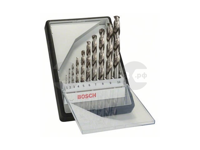 Купить Bosch HSS-G Robust Line 2607010535, цилиндрический хвостовик, 1-10 мм в интернет-магазине Тепловоз