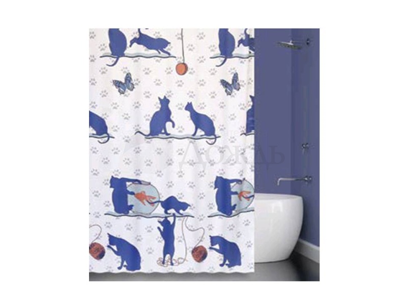 Bath Plus Cat And Fish 21237/0-P, 180х200см купить за 1 020 руб. Купить Bath Plus Cat And Fish 21237/0-P, 180х200см в интернет-магазине Дождь