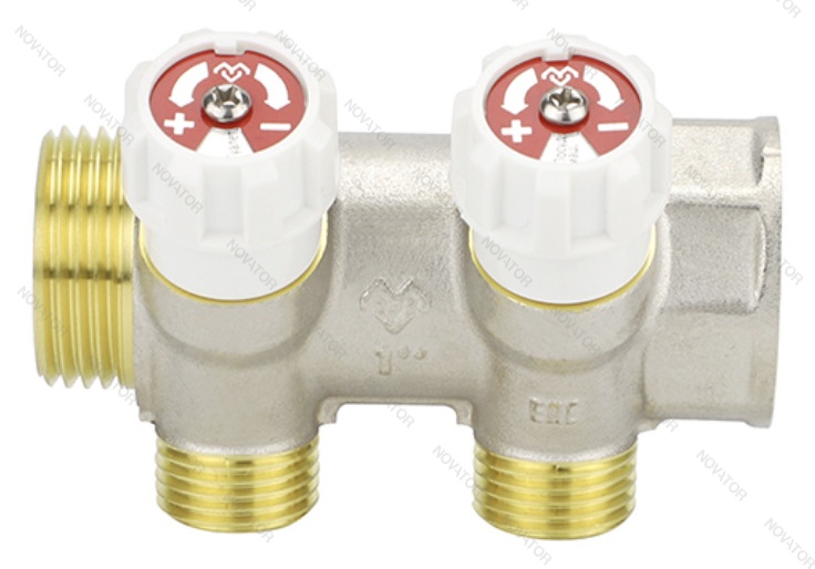 Varmega VM14732, 1"х2 выхода, евроконус 3/4"