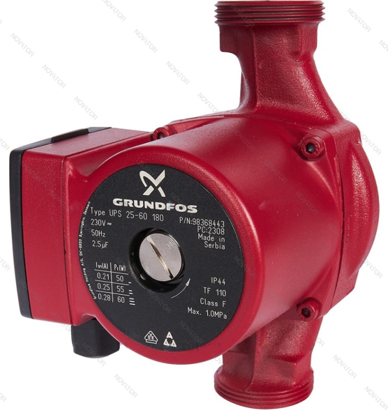 Grundfos 98368443 UPS 25-60, 180 мм
