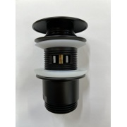 Донный клапан для раковины OTGON 002-BL, чёрный