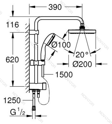 Grohe NEW Tempesta 200 27389002