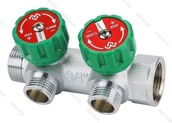 Varmega VM14602 вр 3/4"х2-выхода нр 1/2"