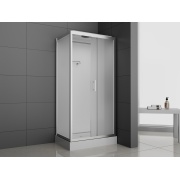 Купить ODA 120х80 см, 8801P, матовое стекло, профиль хром, поддон низкий в интернет-магазине Дождь