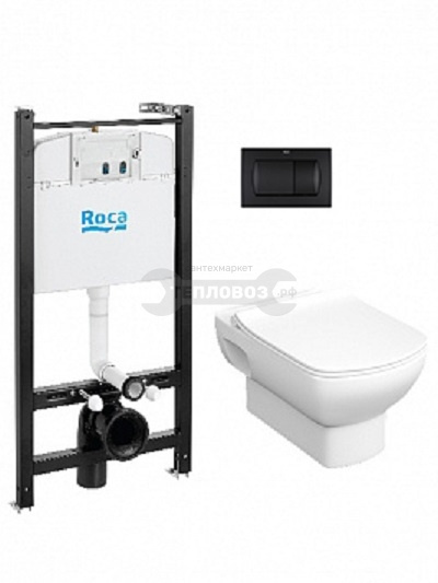 Купить Roca Active Dama Senso 893104680, 7.8901.1.60B.6, 62В, черный матовый в интернет-магазине Тепловоз