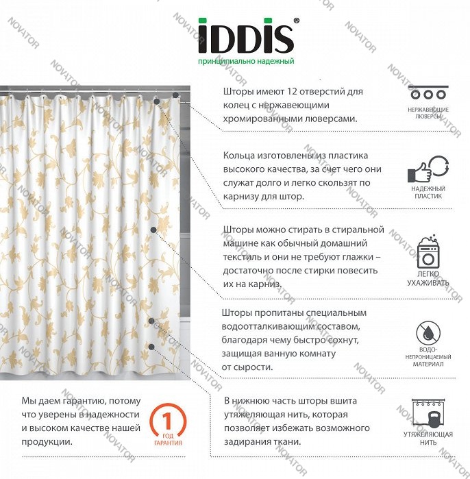 Iddis Elegant Gold SCID131P, 200х200см
