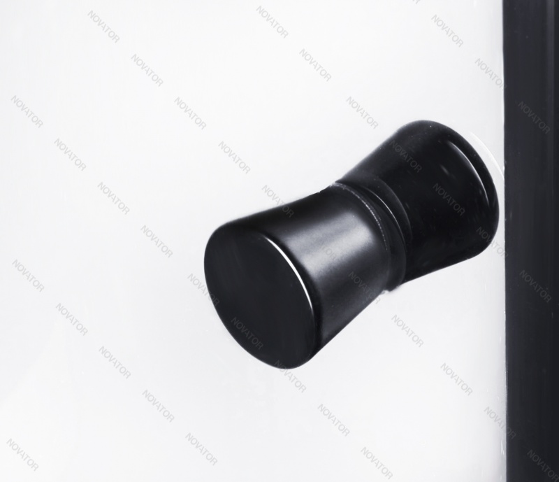 Galletta 90х90 см, 310 90Q-W-BT-01, прозрачное стекло, профиль черный, без поддона