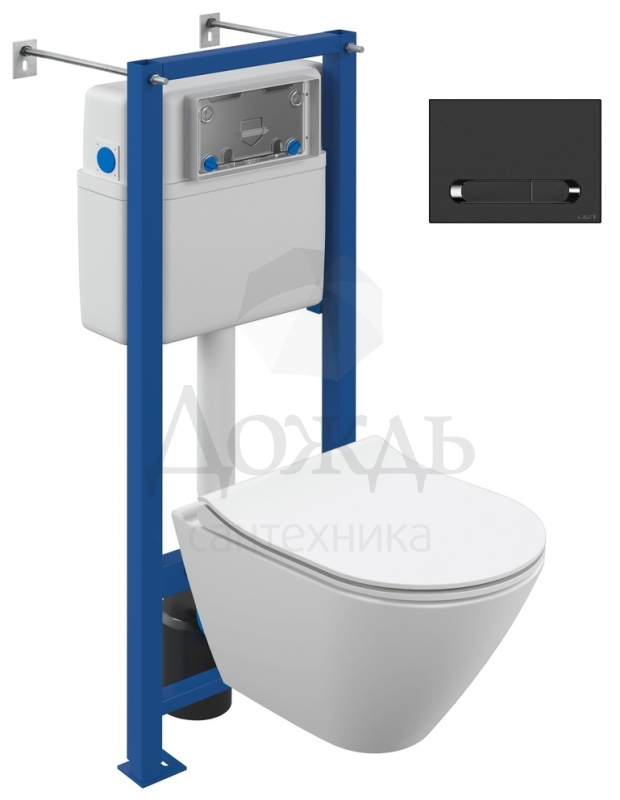 Купить Cersanit Vector A6491, City Smart CO DPL EO Slim LP, Estetica A64112 черный/хром в интернет-магазине Дождь