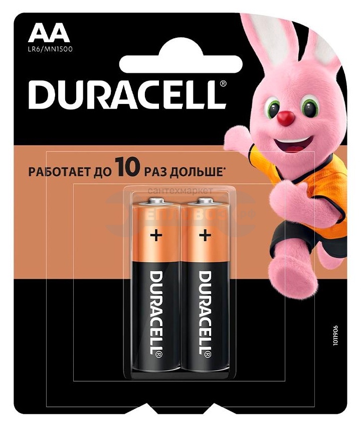 Купить Duracell Basic AA 1.5V LR6 CN, 2шт в интернет-магазине Тепловоз