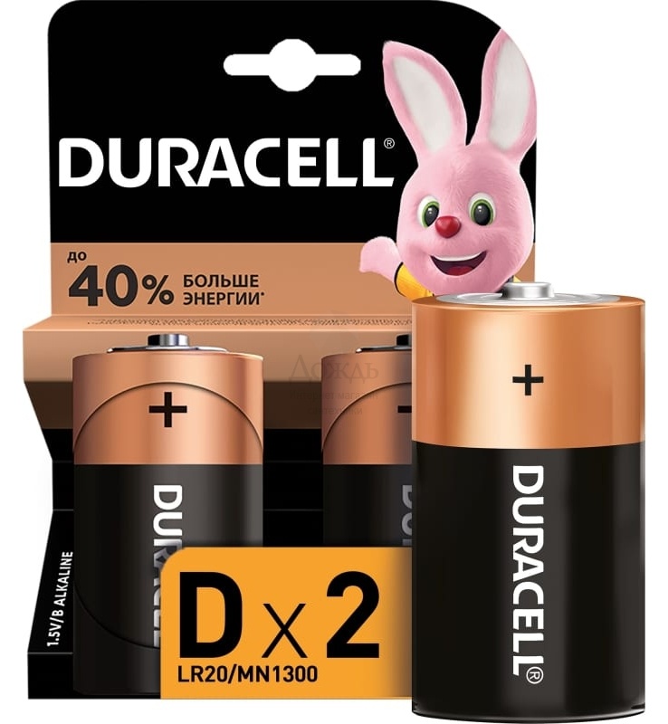 Купить Duracell Basic D 1.5V LR20, 2шт в интернет-магазине Дождь