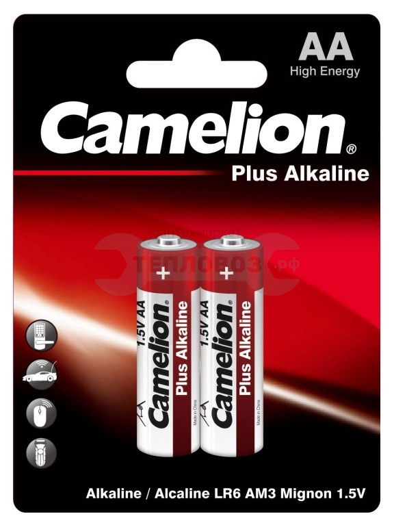 Купить CamelionL R6 Plus Alkaline BL-2 LR6-BP2 1.5В 2шт в интернет-магазине Тепловоз