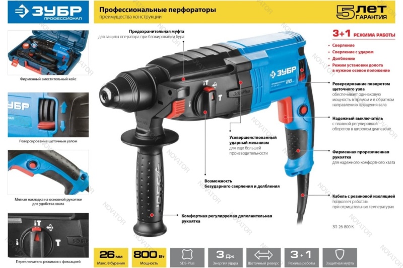 Зубр Профессионал ЗП-24-750 К, 750 Вт