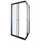 Galletta 90х90 см, 310 90Q-W-BT-01, прозрачное стекло, профиль черный, без поддона
