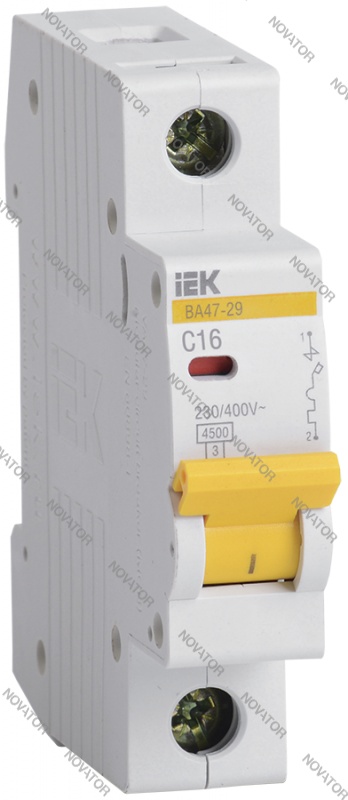 IEK ВА47-29 1п 16А х-ка С 4,5кА MVA20-1-016-С