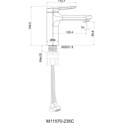 Смеситель для раковины Otgon Grace M11570-235C