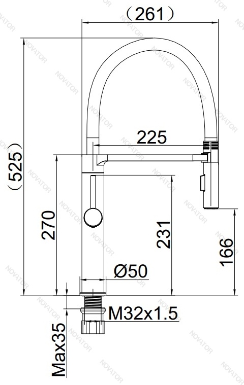 Otgon M54801-817С-KP, хром/черный