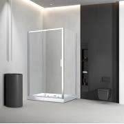 Купить Veconi 150х80 см, прозрачное стекло, профиль хром, без поддона в интернет-магазине Дождь