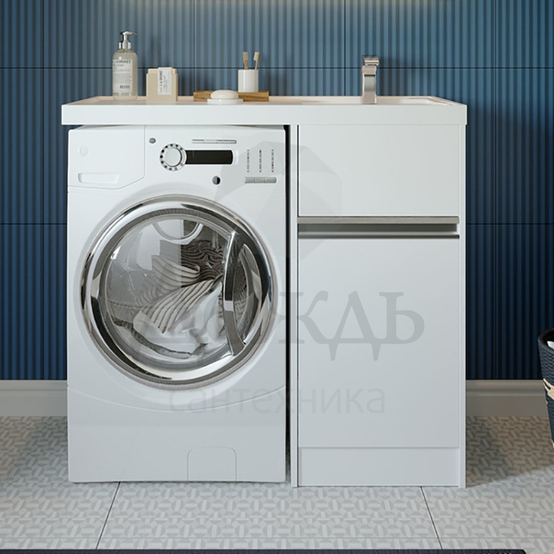 Купить Акватон Лондри 40 1A236001LH010, 1A72223KLH010, 105 см, белый в интернет-магазине Дождь