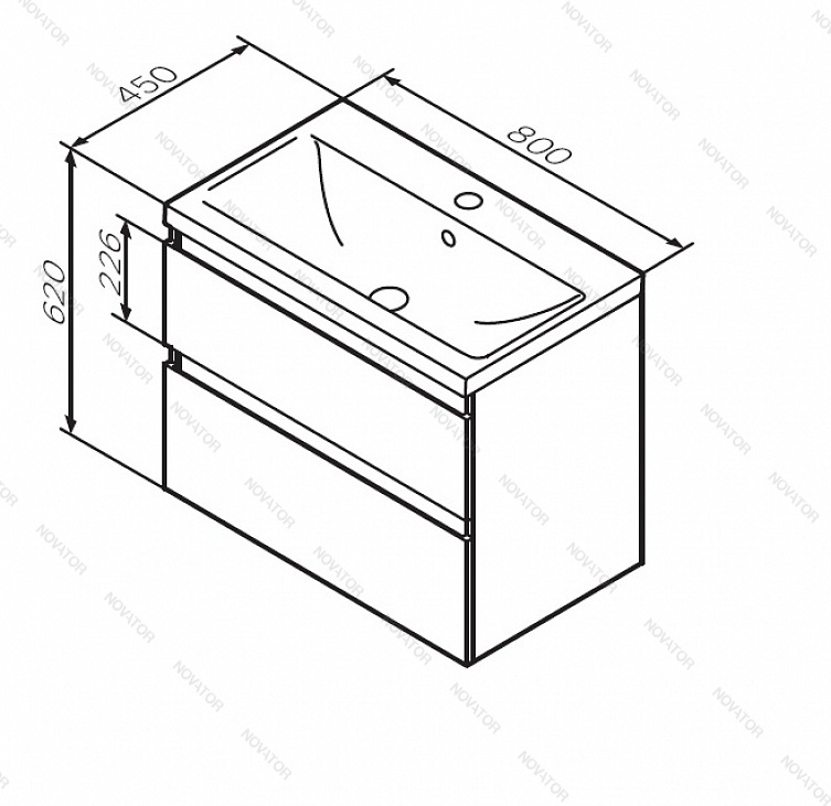 AM.PM X-JOY M85AWCC0802WG64, M85AWCC0802WG64 80 см, белый глянец