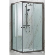 Купить Galletta 90х90 см, 6001003-90-GR, профиль графит, прозрачное стекло 6 мм в интернет-магазине Дождь
