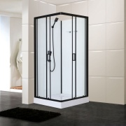 Купить Oda 90х90 см Н8800, прозрачное стекло, профиль черный, поддон низкий в интернет-магазине Дождь