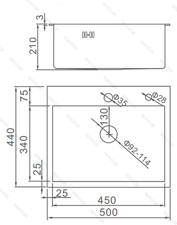 Otgon C5044-R 50х44 см, сатин
