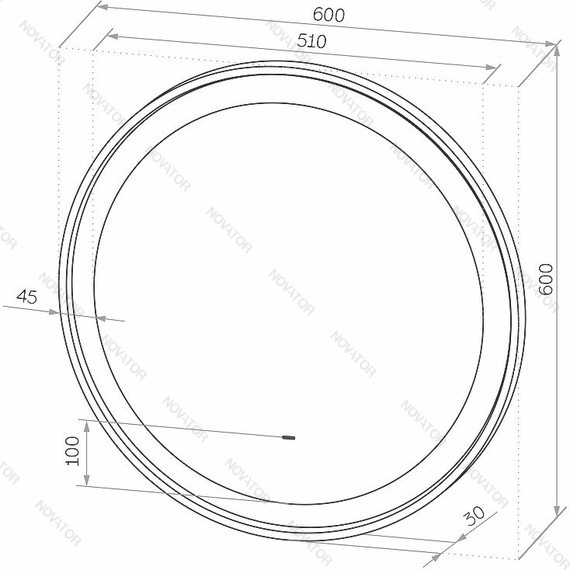 Континент Planet Black LED ЗЛП623 60 см, черный